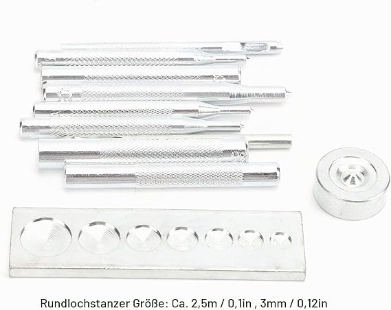 Push Button Kit 11 Piece Professional Leather Craft Tool Push Button Installation Kit for DIY Installation Buttons