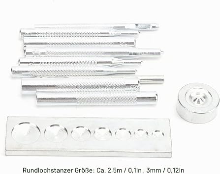 Push Button Kit 11 Piece Professional Leather Craft Tool Push Button Installation Kit for DIY Installation Buttons