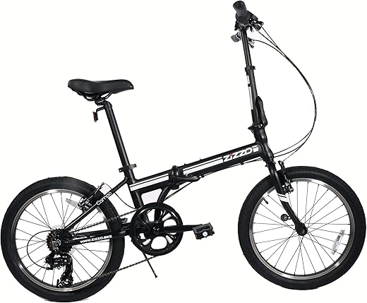 ZiZZO Campo 20 inch Folding Bike with 7-Speed, Adjustable Stem, Light Weight Frame