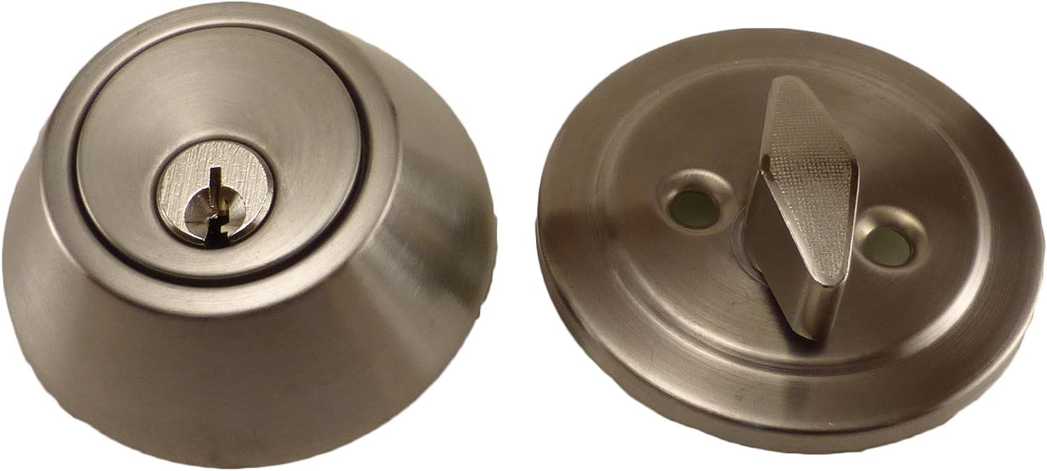 Renault Series Satin Nickel Handleset with Single Cylinder 930-US15-1xc