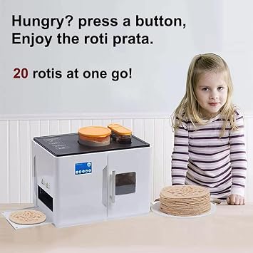 Roti Maker, Fully Automatic Electric Chapati and Tortilla Maker, One Key Operation for 20 Pcs, Adjustable Thickness for Pancakes, Dosa, and Pita