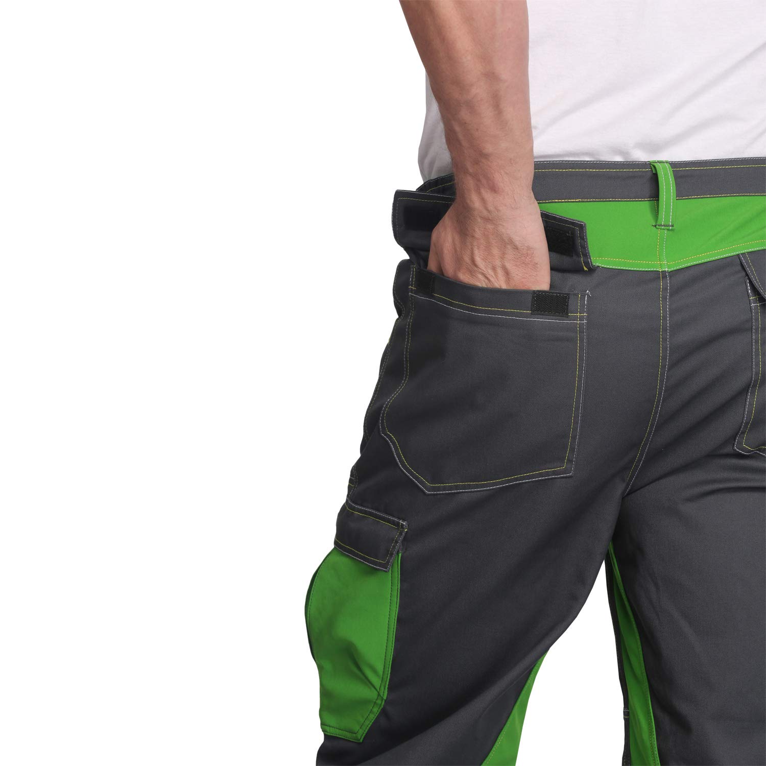 Arbeitshose grau/grün - Bundhose für Handwerker