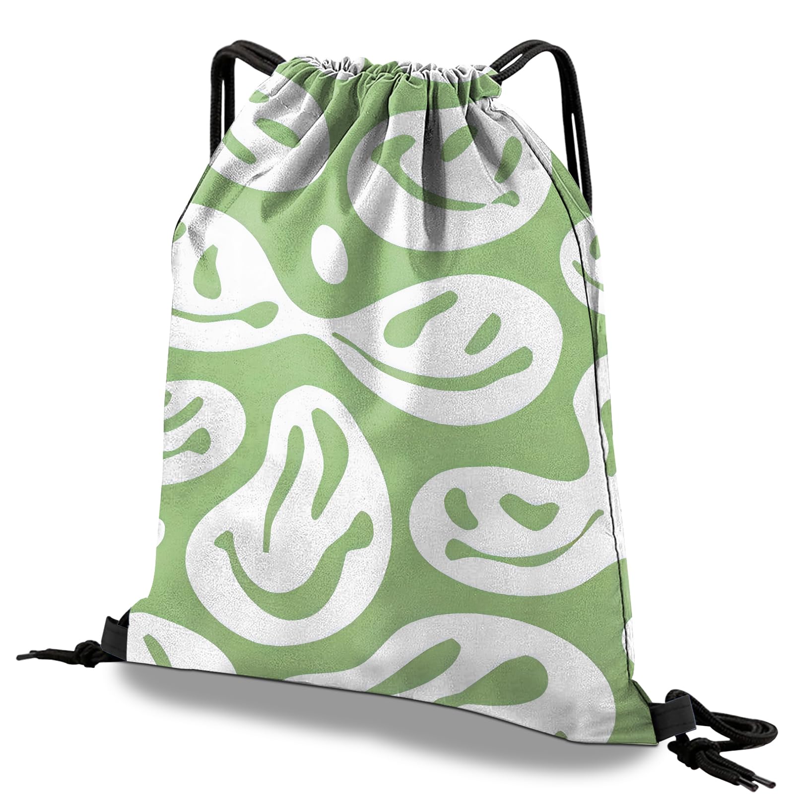 Deokke Drawstring Backpack Draw String Bag Waterproof for Sports Gym Beach Travel Cute Aesthetic Sackpack Men Women (13"×17") (S10-Green) — image 1