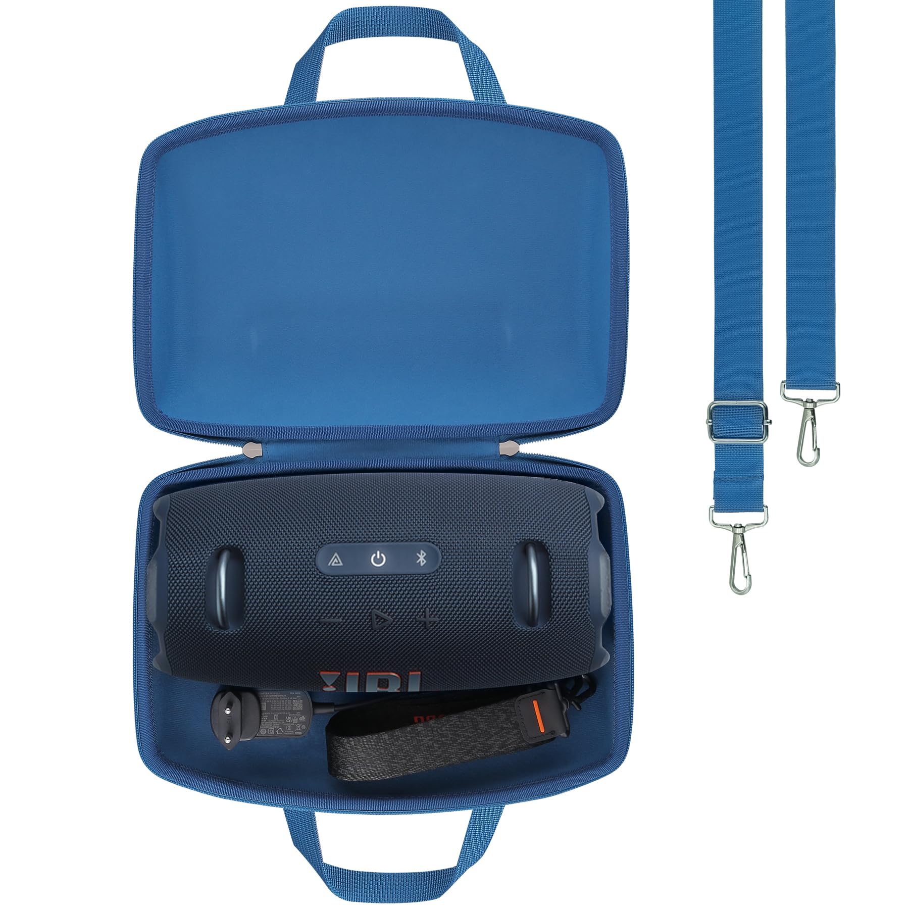 Khanka Custodia da viaggio rigida di ricambio per altoparlante Bluetooth portatile JBL Xtreme 4, solo custodia(Blu)