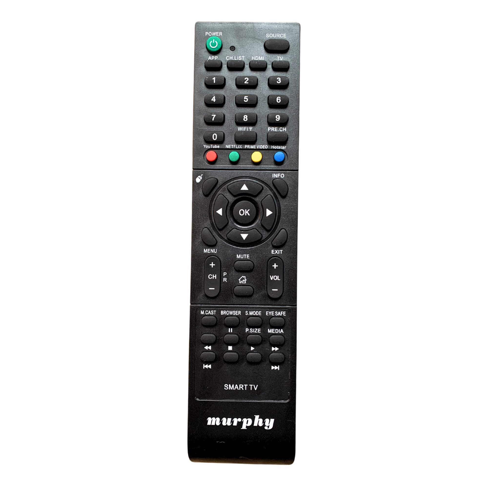 Television Remote Compatible for Murphy CHILED WiFi LED/LCD TV Remote Control (Please Check All The Keys Properly Before Placing Order) | RM-79E | Black-image-21