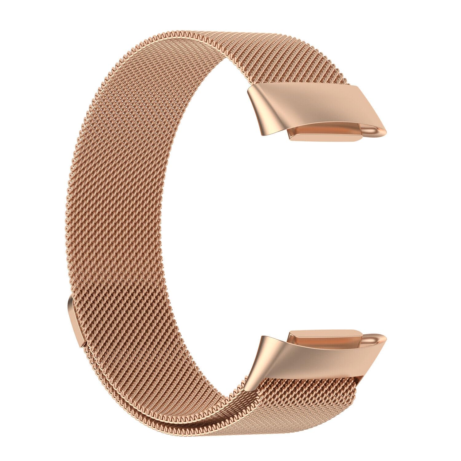 Panda Bobo Straps compatible with Fitbit Charge 6/5 Strap, Milanese Stainless Steel Replacement Band (Rose Gold) - Image 4