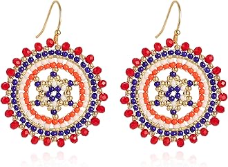 Elegance 11 Designs Beaded Earrings For Women Seed Bead Summer Beach Boho Statement Dangle Handmade Earrings Jewelry