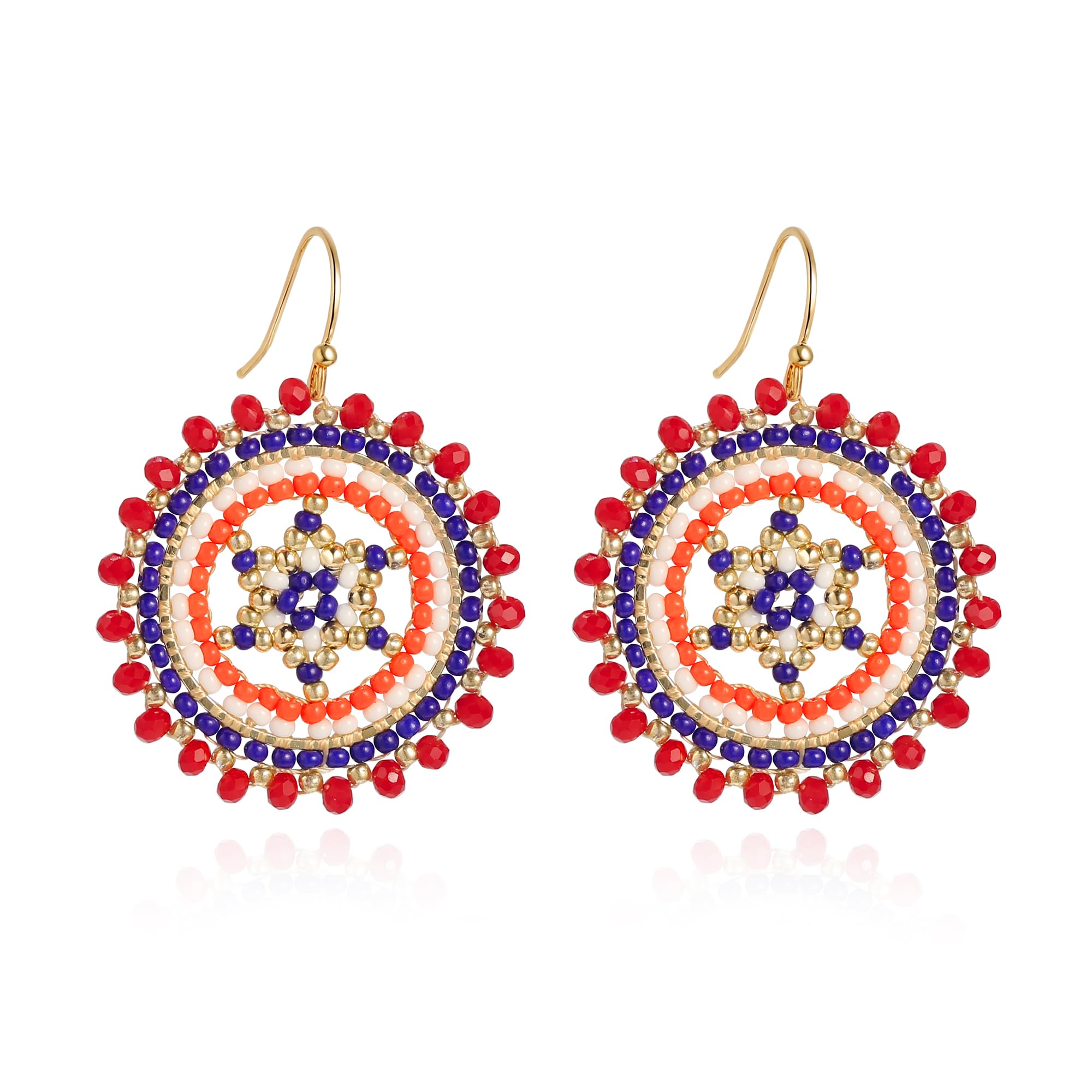 Elegance 11 Designs Beaded Earrings For Women Seed Bead Summer Beach Boho Statement Dangle Handmade Earrings Jewelry
