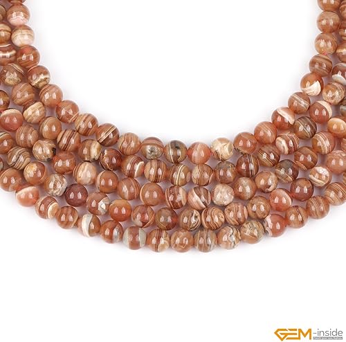 Miniatura 896 de GEM-Inside - Cuentas sueltas de piedra de lava negra natural de 0.315 in para hacer joyas, 15 pulgadas Cordierita de grado A