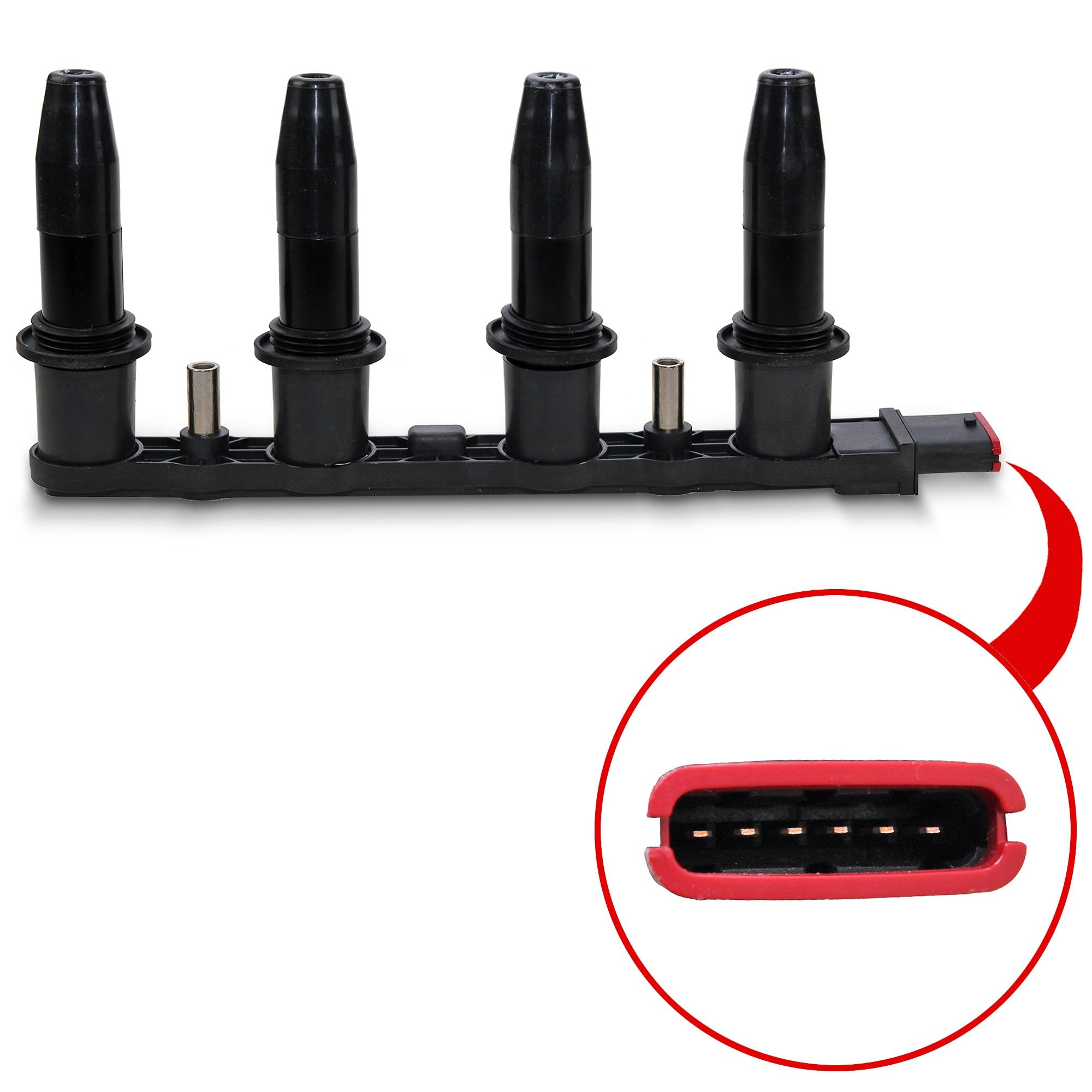 BESTPRICE 1x bobina di accensione Modulo di accensione a 6 poli per auto senza spinterogeno Adatto per OPEL ASTRA H (A04), CORSA D (S07),MERIVA A (X03),VECTRA C (Z02),ZAFIRA B (A05)