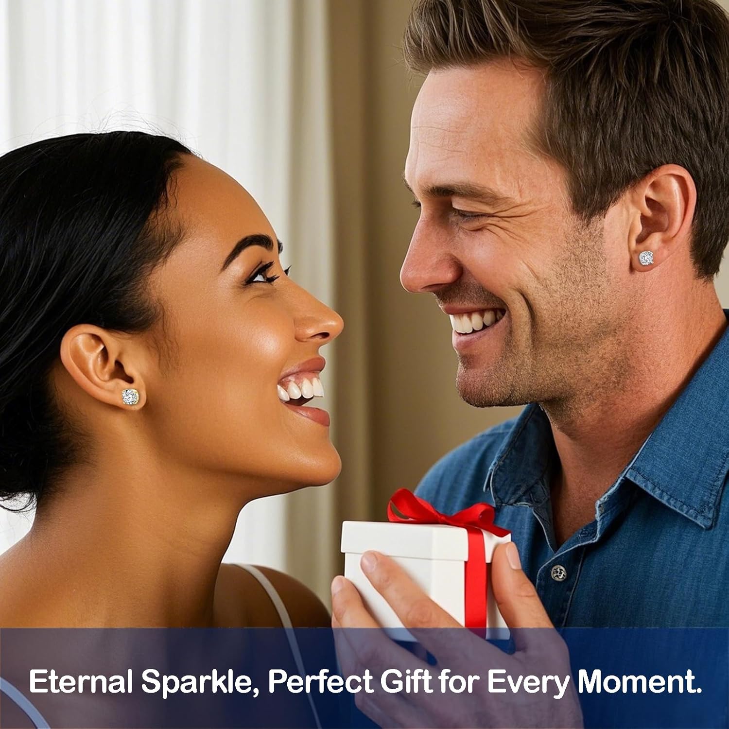 1-6CT Moissanite Stud Earrings for Women, C4P Setting D Color 925 Sterling Silver Earrings with Certificate of Authenticity - Image 7