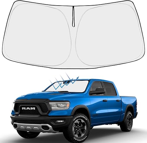 Parasol plegable para parabrisas delantero, ajuste personalizado para Dodge RAM 1500 2Dr RegularCab, 4Dr QuadCab, Crew Cab, accesorios de camioneta