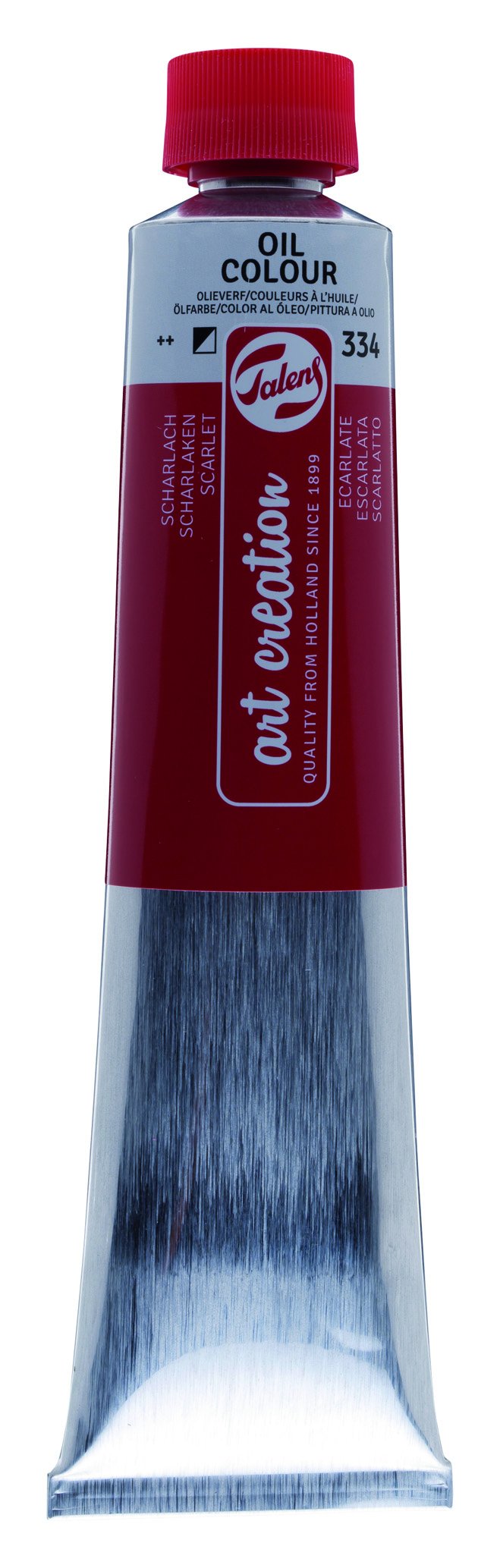 Talens Art Creation Oil Colour Tube 200 ml - Scarlet 334 - Semi-Opaque - Good Lightfastness
