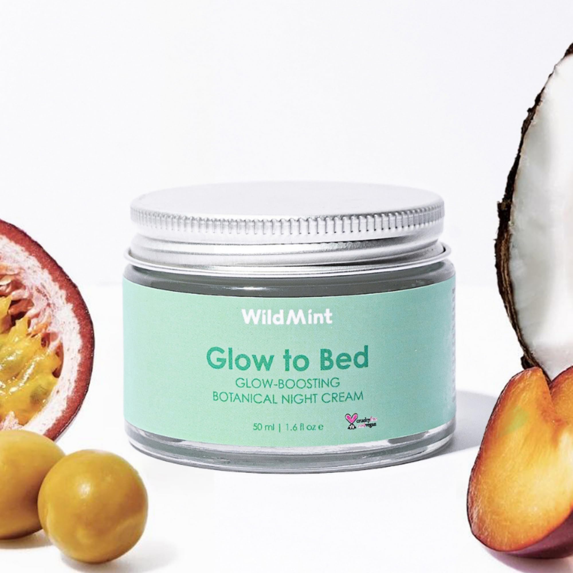 WildMint Glow to Bed Natural Facial Night Cream, 50 ml (Pack of 1)