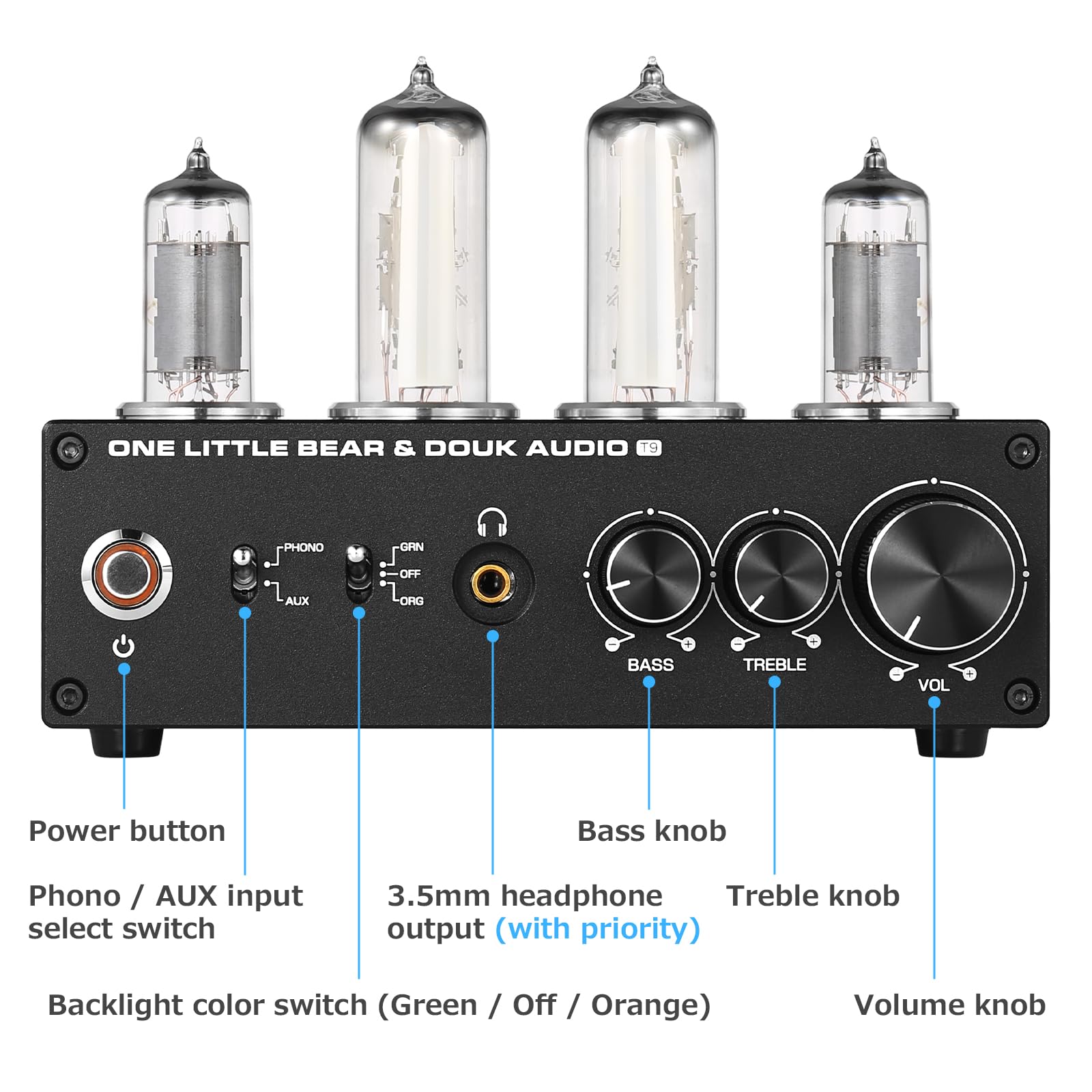 Amazon.co.jp: HiFi Magic 6E2 真空管ステレオプリアンプ MM/MC フォノ