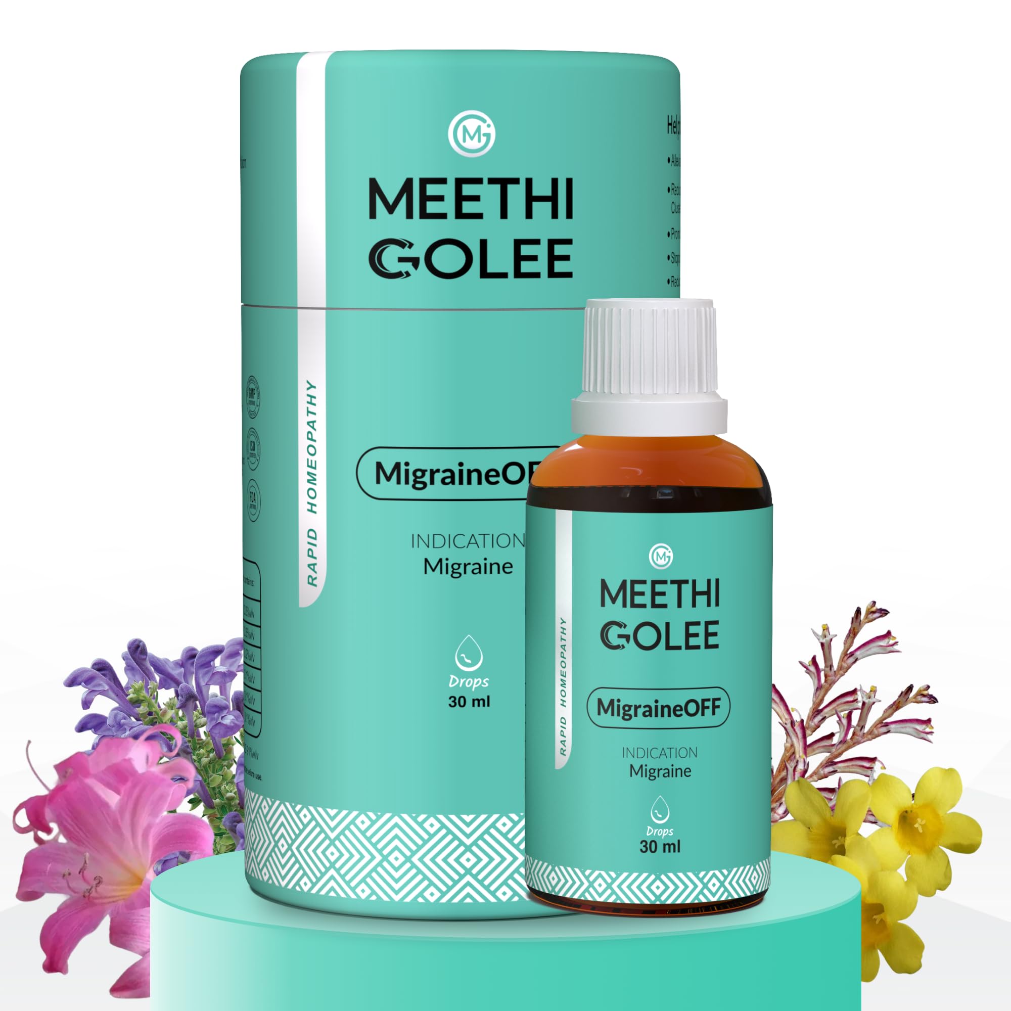 MEETHI GOLEE MigraineOFF | Homeopathic Medicine for Migraine, Headache, Nausea & Stress Relief | 30ml-image-25