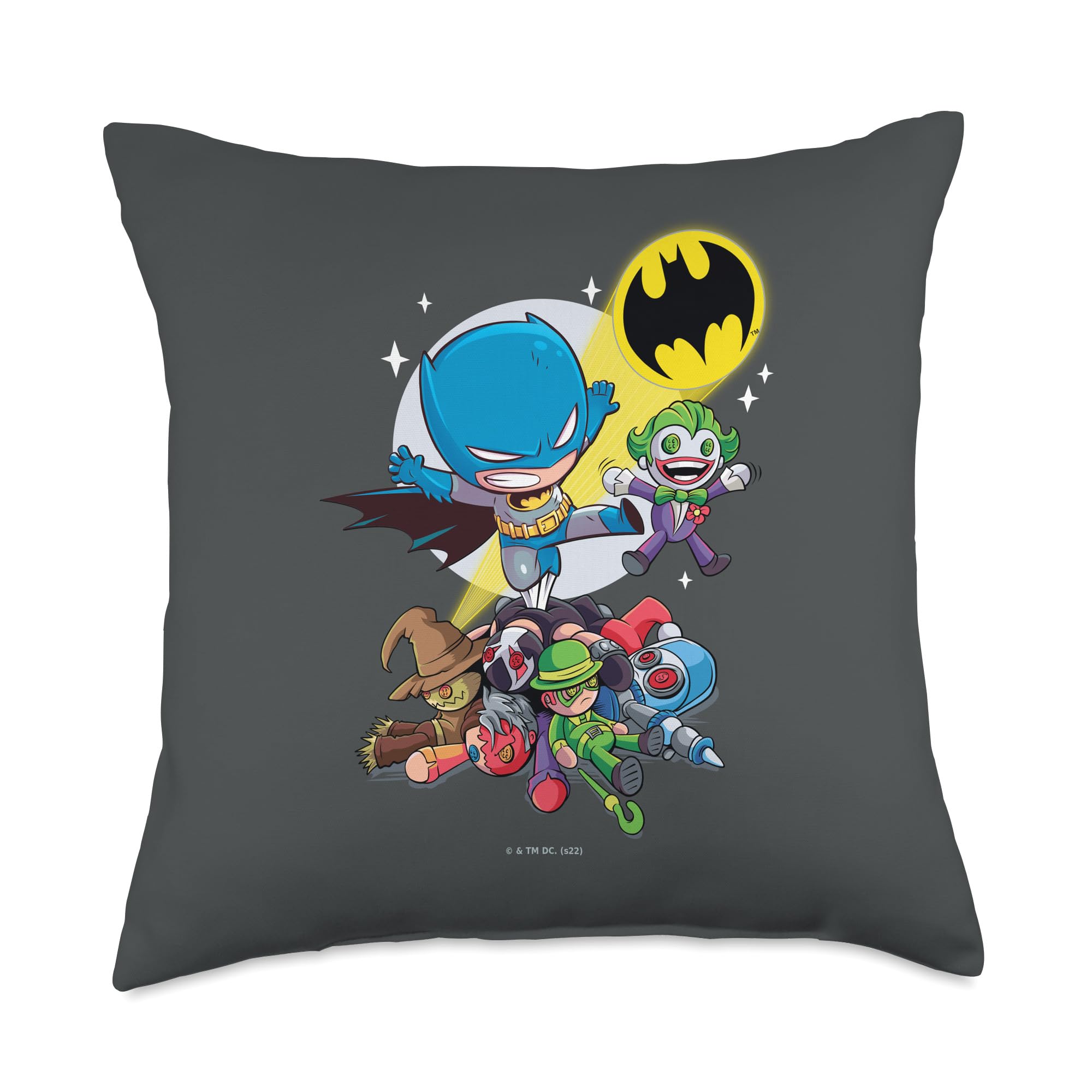 Coussin DC Super Friends Rogues Gallery multicolore oreiller carré 45 cm