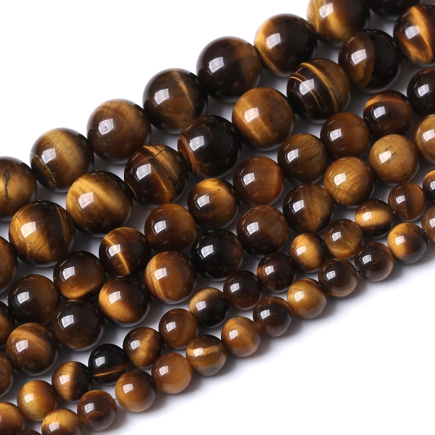 60PCS 6MM AAA Yellow Tiger Eye Stone Beads Natural Gemstone Bead Crystal Healing Energy Jewelry Making DIY 15 inches Yellow Tiger Eye 6MM