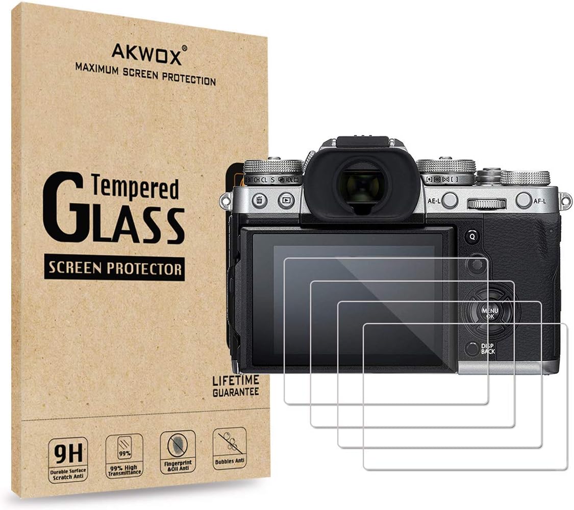 (Pack of 3) Tempered Glass Screen Protector For Fujifilm X-T3, [0.3mm 2.5D High Definition 9H] Anti-scratch Optical LCD Premium Protective Cover