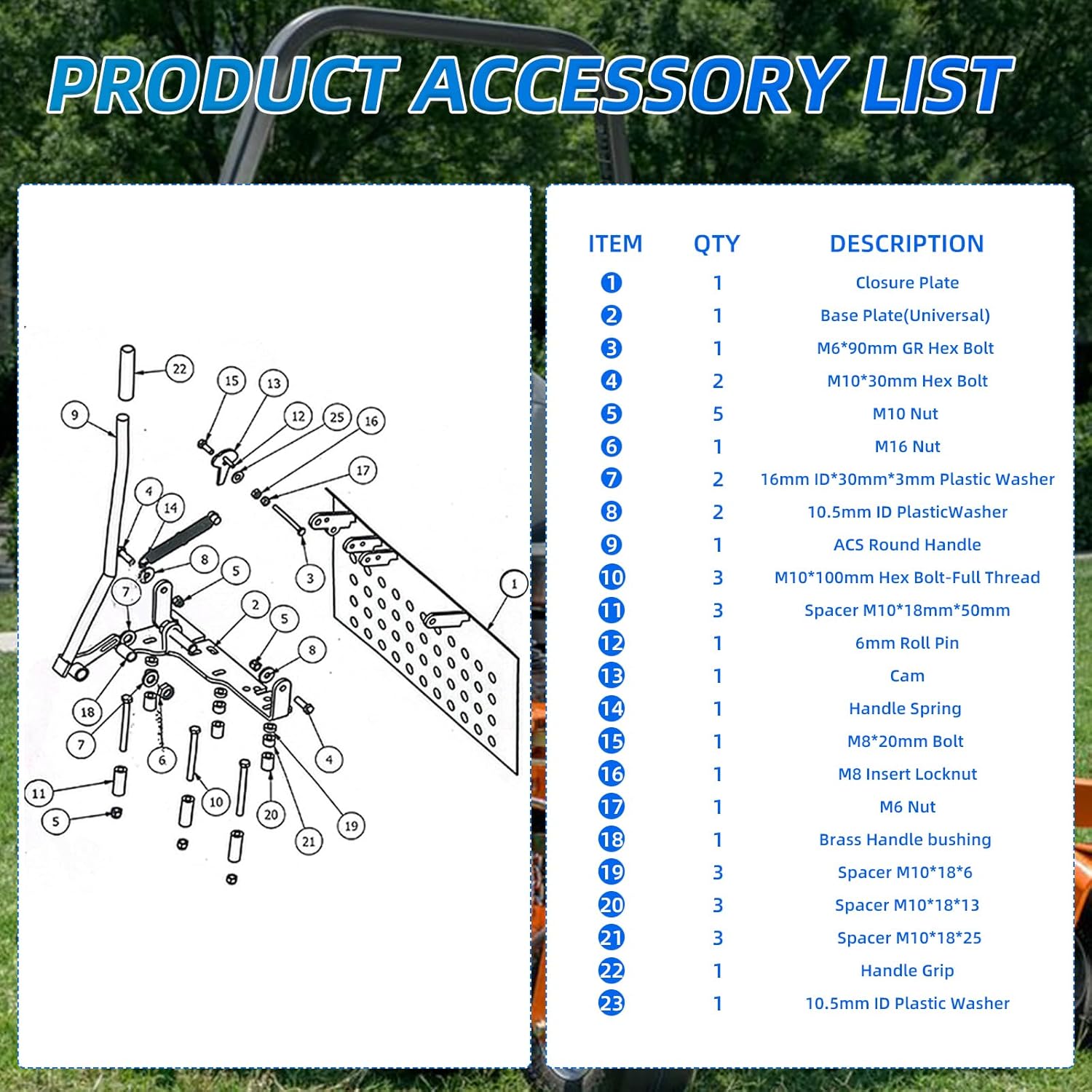 ACS6000ULS,088-6003-00 Mower Chute Blocker Fit for Most Zero Turn Mowers, Advanced Chute Blocker System ZT Toro Mowers Discharge Shield Part Number 088-6003-00,ACS6000ULS,088600300