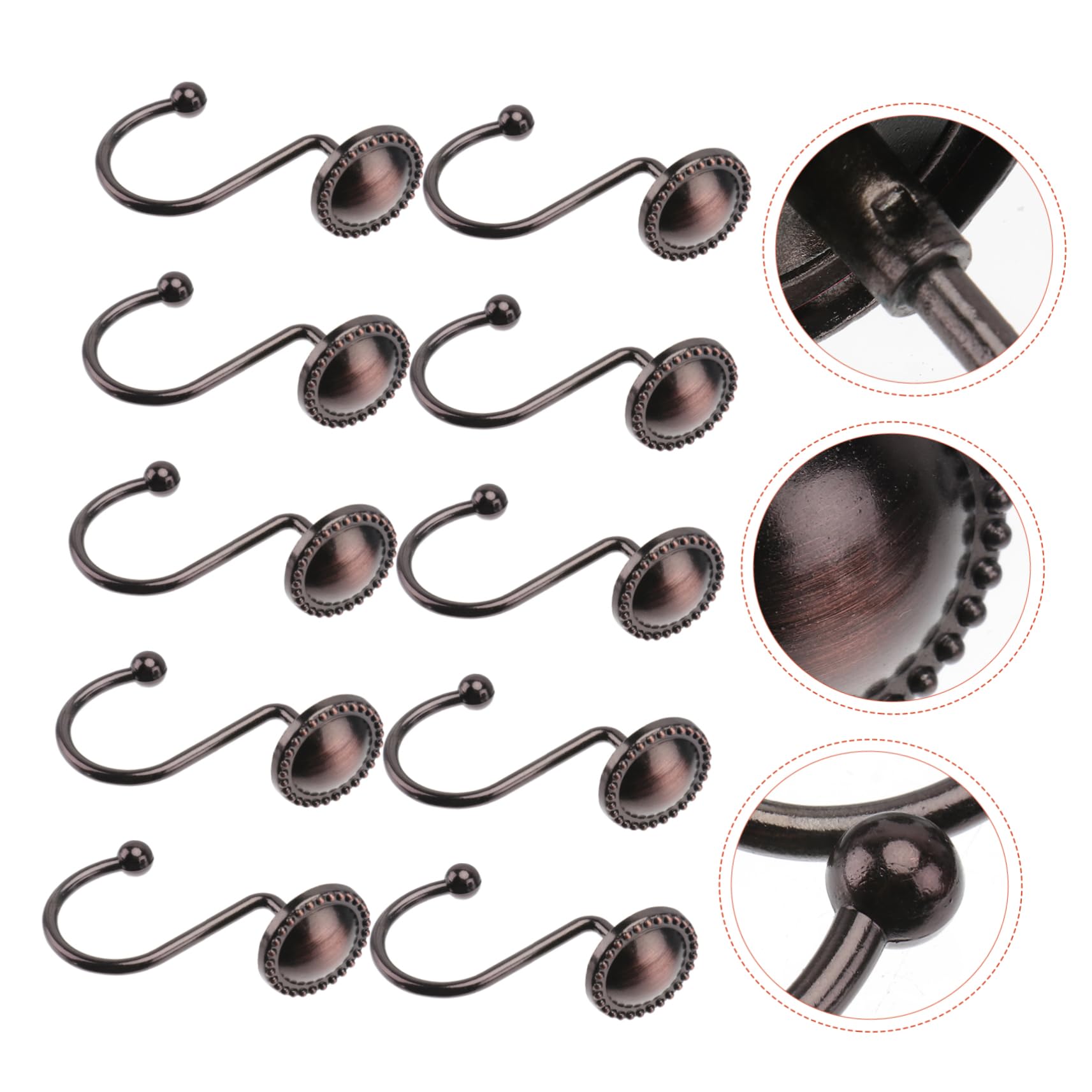 Alipis 30 Pezzi Gancio Per Da Doccia Ganci Da Doccia In Metallo Antico Anelli Per Tende Da Doccia Tieback Gancio Ganci Per Tende Da Doccia Finestra Holdback Decorazioni Retrò