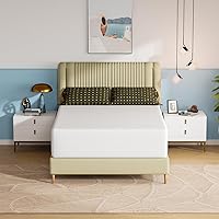 Vista 24 de PayLessHere Colchón individual de 6 pulgadas, colchón de espuma viscoelástica de gel de firmeza media, blanco, con funda de cremallera lavable