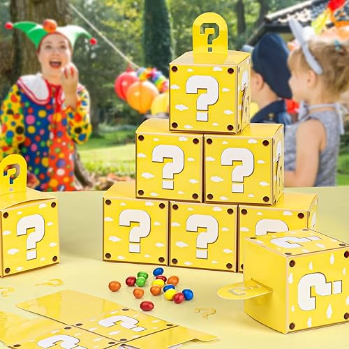 Miniatura 5 de Eaezerav 24 cajas de regalo para fiestas temáticas de videojuegos, caja de regalo de videojuegos, bloques de ladrillos, cajas de golosinas de cartón