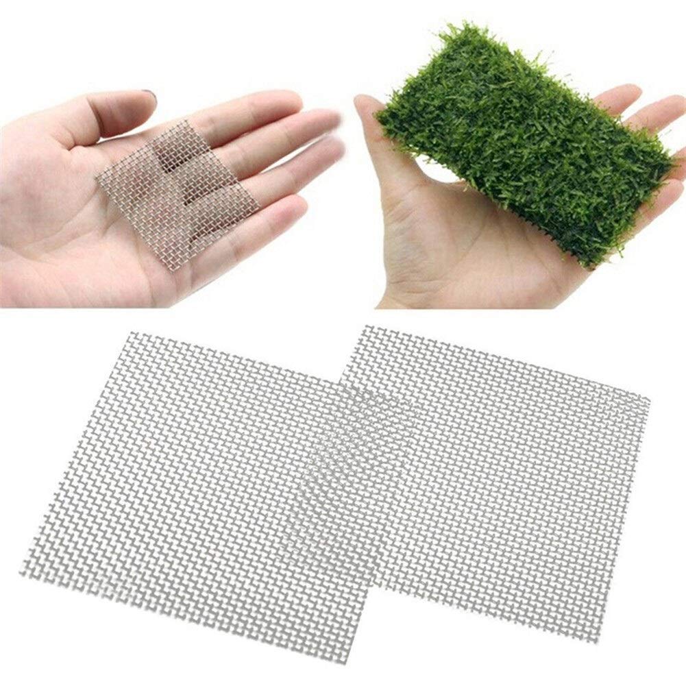 Mipcase 25stuks Aquarium Mesh Pads Roestvrijstalen Draadnetten Voor Aquatische Planten Duurzaam Onderwater Geschikt Bevestigen Van Mos Waterplanten Fish Tank Accessoires