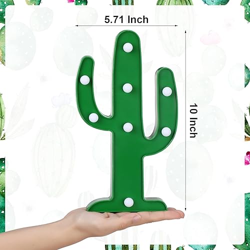 Miniatura 7 de 8 piezas de luz nocturna LED de cactus lámpara de mesa de noche decoración de fiesta de cactus bonita lámpara de cactus LED para habitación de niños