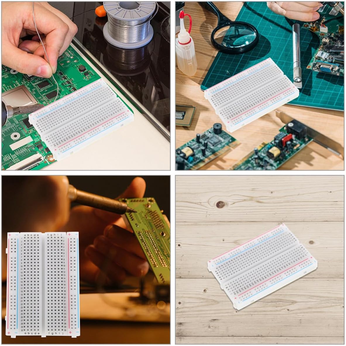 4pcs 400 Tie Point Mini Breadboard, No-Solder ABS Experiment Kit