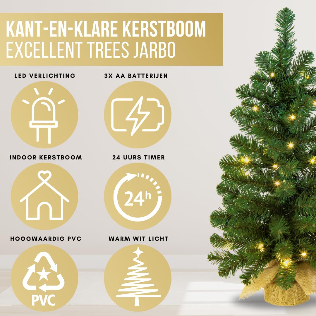 Künstlicher kleine Weihnachtsbaum Led Jarbo 60 cm mit Beleuchtung