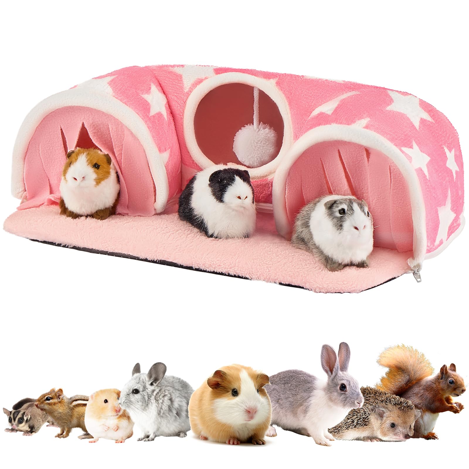 Avont Guinea Pig Tunnel, Small Animal Hideaway Tube Toy