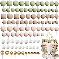 Vista 1 de 108 piezas de bolas para decoración de tarta, decoración de tarta de bricolaje, globos de espuma para cupcakes, para hornear tartas, aniversario