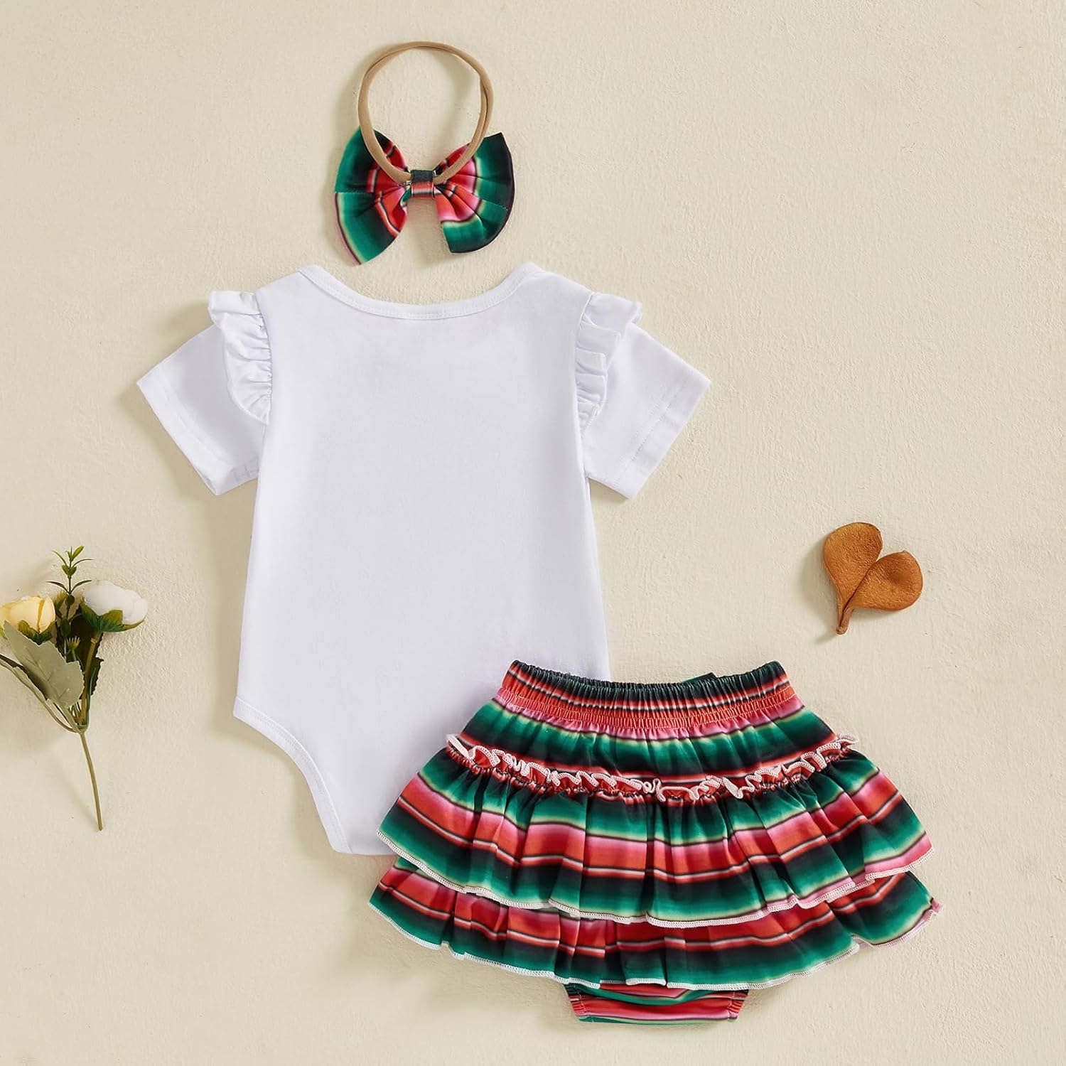 BeQeuewll Newborn Baby Girl Easter Outfit Bunny Clothes Romper+Bloomers Tutu Skirt+Socks+Headband Set First Easter Outfit - Image 5