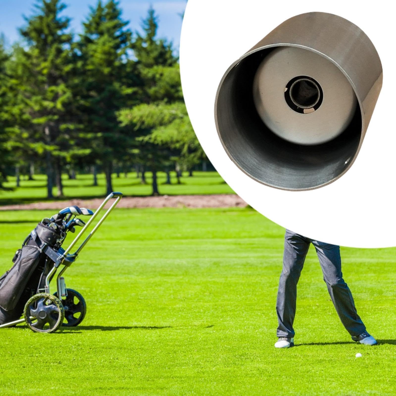 Cup per Pratica Putting Green Tazza da Golf Acciaio Inox Accessorio Resistente E Portatile Allenamento Putt per Adulti E Principianti Adatto