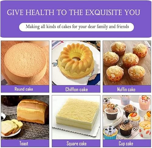 Miniatura 7 de Juego de 7 piezas de silicona para hornear, molde de silicona antiadherente para hornear, suave y fácil de desmoldar, bandeja para hornear