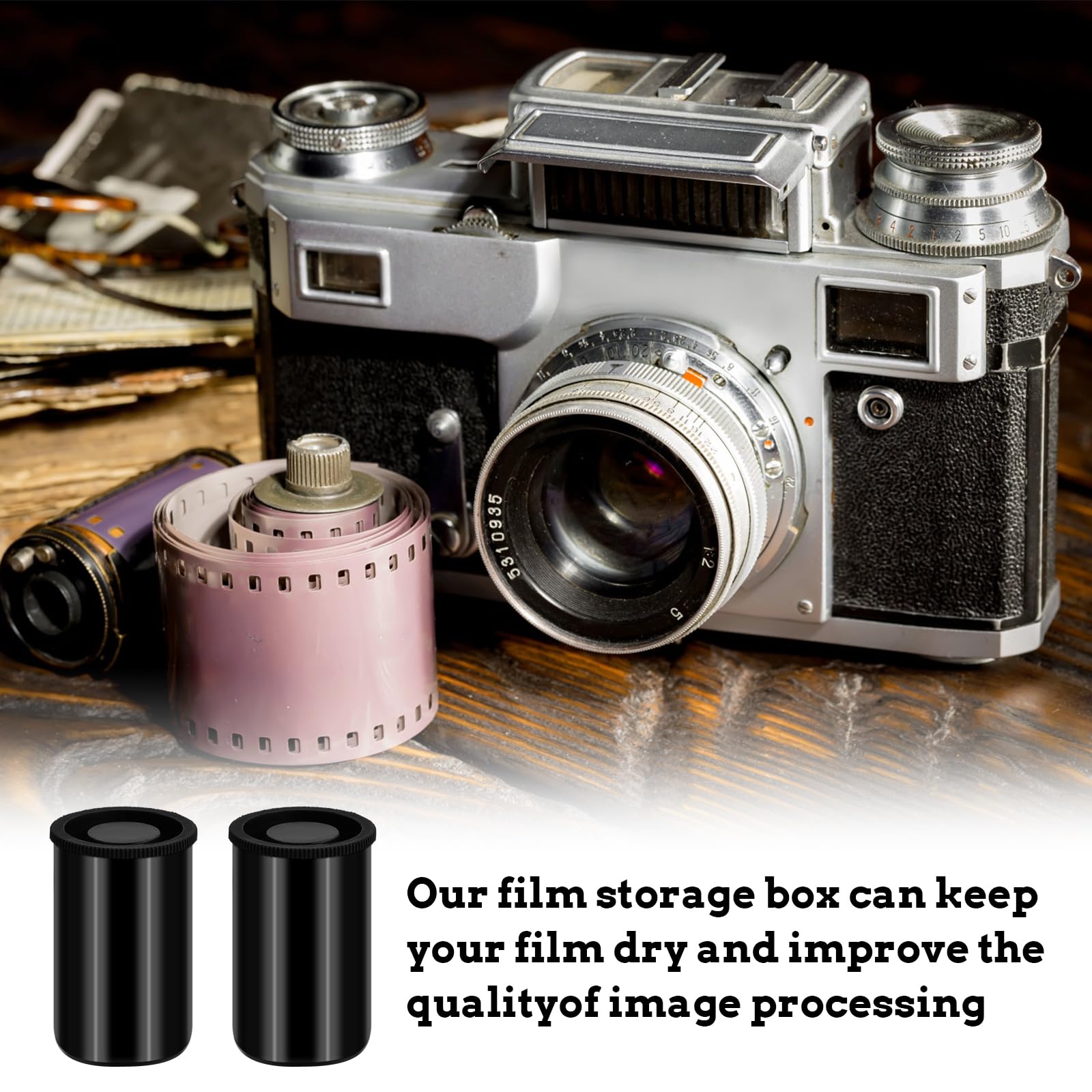 Ehuihuan 20 stuks filmdozen, 33 mm, witte foliedoos met deksel