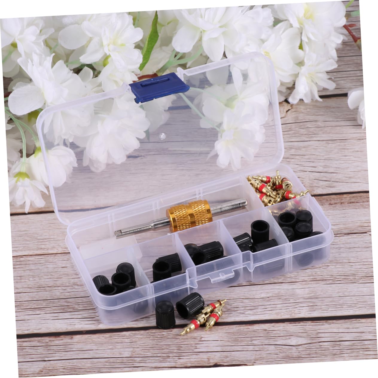 PRETYZOOM 61Pcs Valve Core Removal Tool for Bikes Motorcycles Quick Installation Removal of Tyre Inserts Essential Air Conditioning Repair Tool