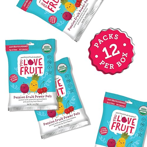Miniatura 4 de YOU LOVE FRUIT - Bocadillos de fruta de la pasión Power PALS totalmente naturales, paquete de aperitivos saludables, fruta real, sin gluten, sin