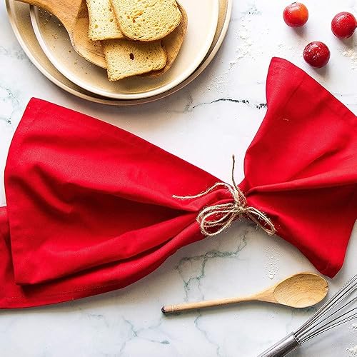 Miniatura 3 de Candy Cottons Viva - Servilletas de cena 100% algodón, servilletas magenta (paquete de 12-18 x 18 pulgadas), servilletas de algodón suaves y