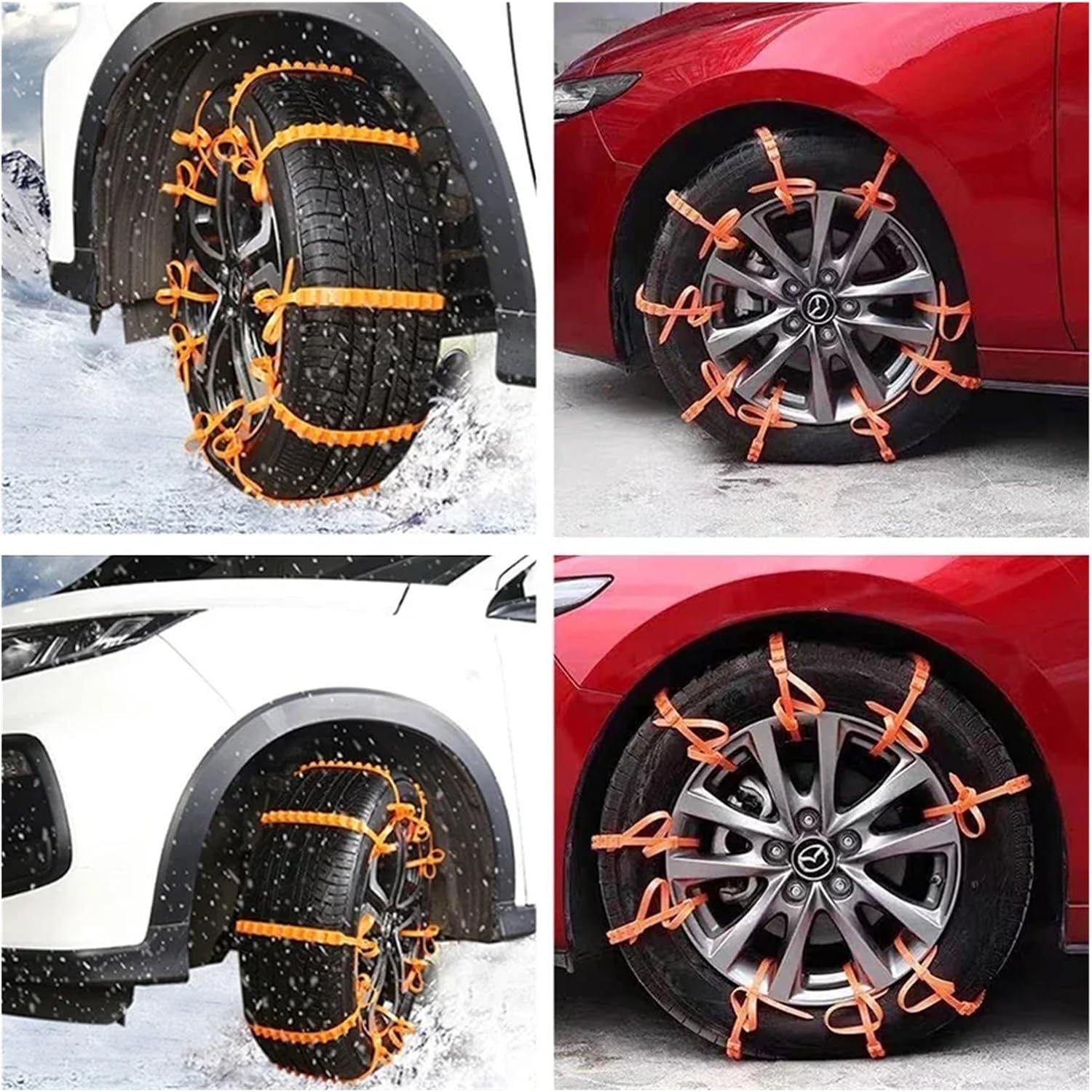 10/20PCS Car Tire Chains Winter Snow -Skid Tyre Cable Ties Outdoor Snow Tire Tyre Skid Chain Accessories(20PCS)