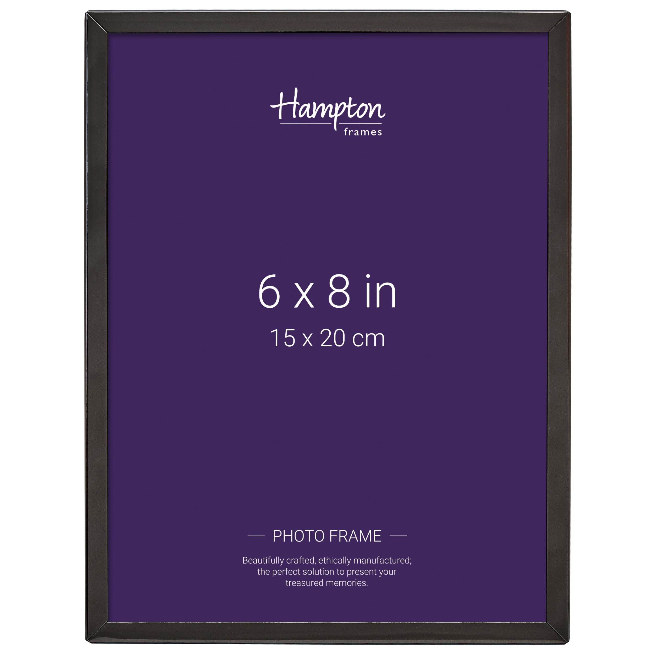 Hampton Frames KINGSBRIDGE Picture Frame, Black, 6x8 (15x20cm)