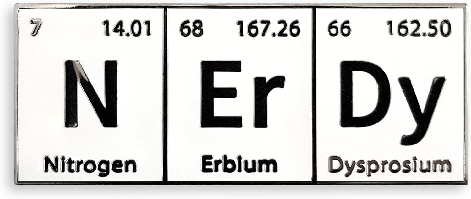 Pinsanity Funny NErDy Periodic Table Enamel Lapel Pin : Clothing, Shoes & Jewelry