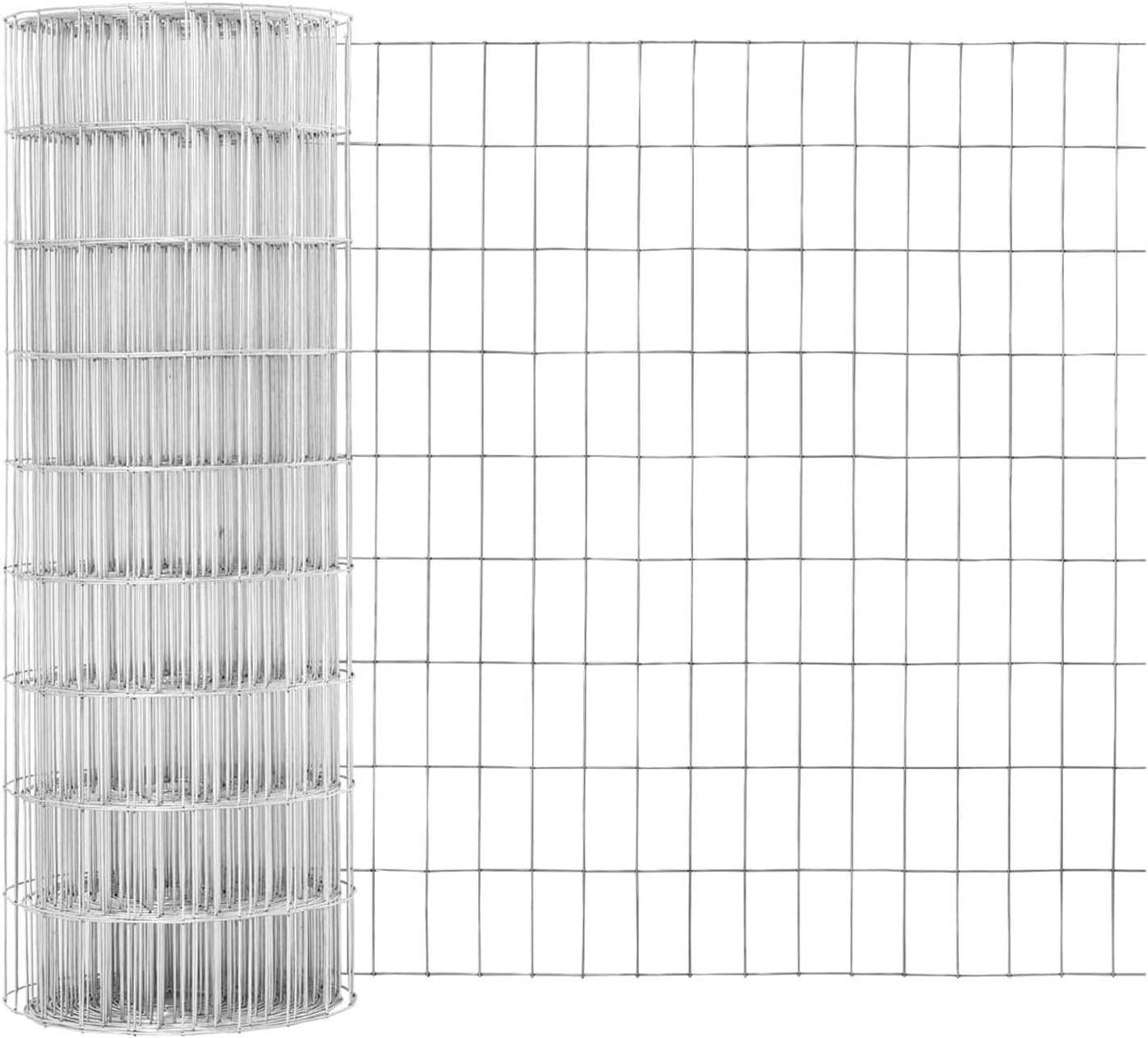 JKGHK Welded Hardware Cloth, Garden Chicken Wire Fence, 1×10cm Chicken Coop Fence Poultry, Stainless Steel Wire Mesh Fencing, Heavy Garden Fence Mesh Roll(1.2mx10m(47.2inx32.8ft))