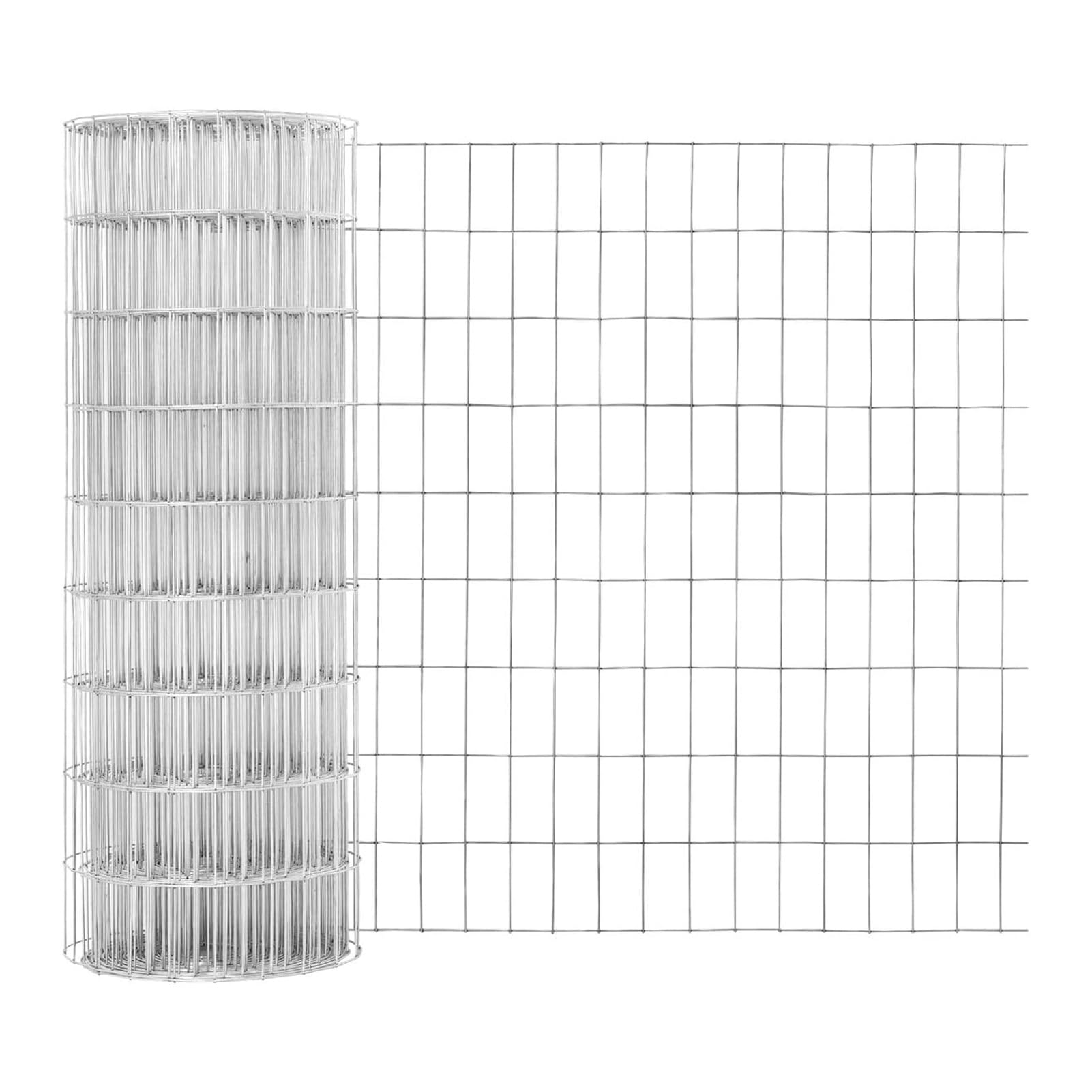 Clôture de jardin en grillage soudé acier inox : rouleau toile métallique 1x8m anti-nuisible