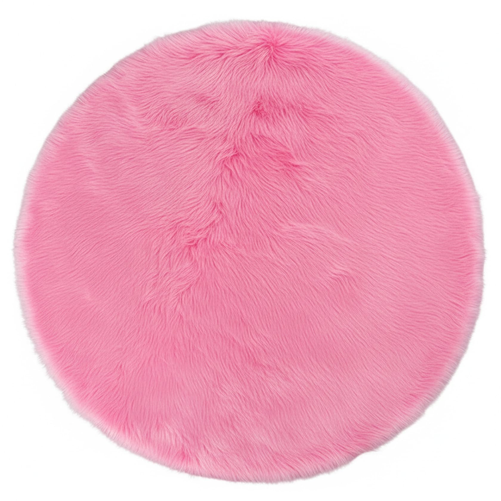 Tapis circulaire à poils longs imitation fourrure haut de gamme pour intérieur chic