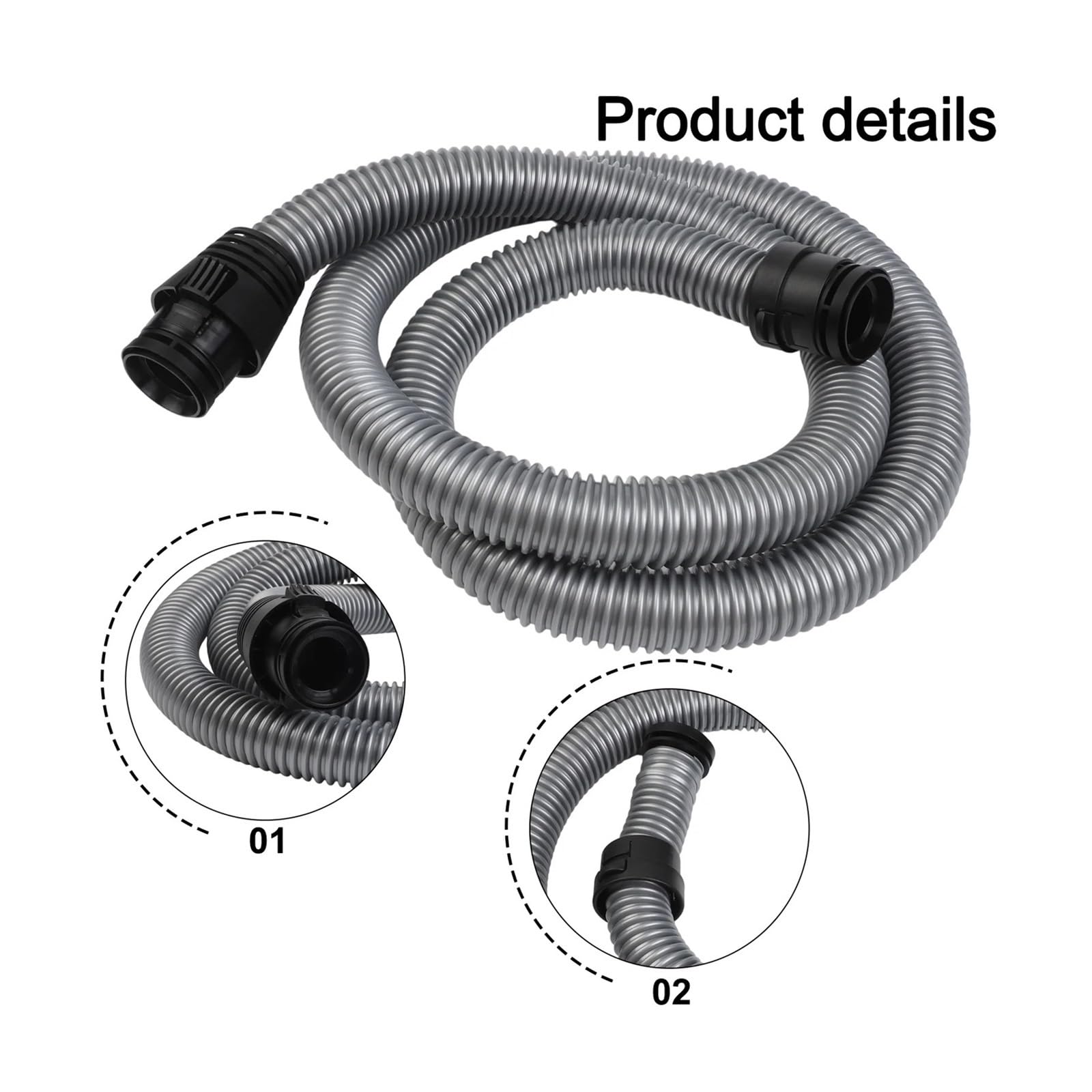 Staubsaugerschlauch, 1,6 M, Flexibler Saugschlauch, Kompatibel Mit Miele Classic, C1 Bodenstaubsauger