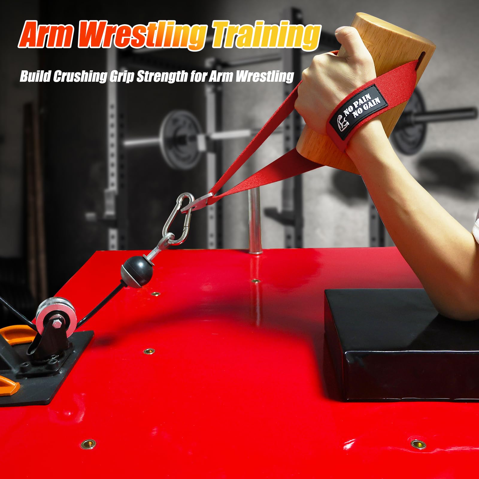 J Bryant Braccio Wrestling Strength Handle – Impugnatura ergonomica in legno per avambraccio e polso, funziona con macchine a cavo