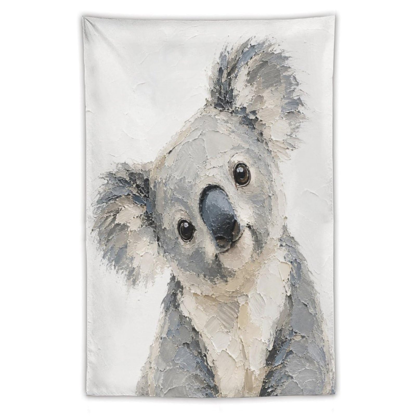 H3B8U2Y5 Cute Koala Portrait Wall Tapestry, Watercolor Style, Entryway