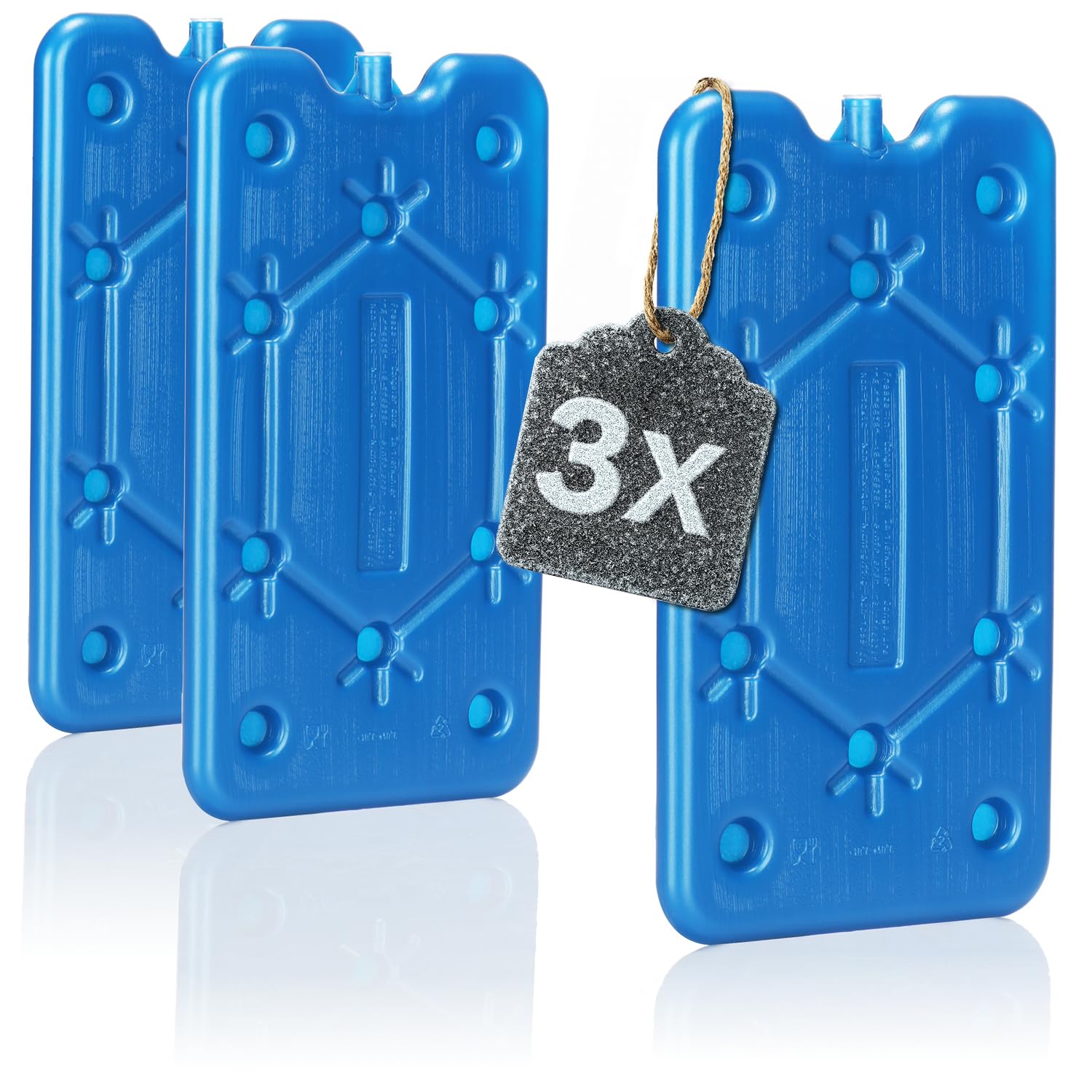 8 Impacchi Freddi Extra Piatti - 16x11x1,25 Cm, Per Borsa Frigo, Riutilizzabili, Colorati - Foto 6